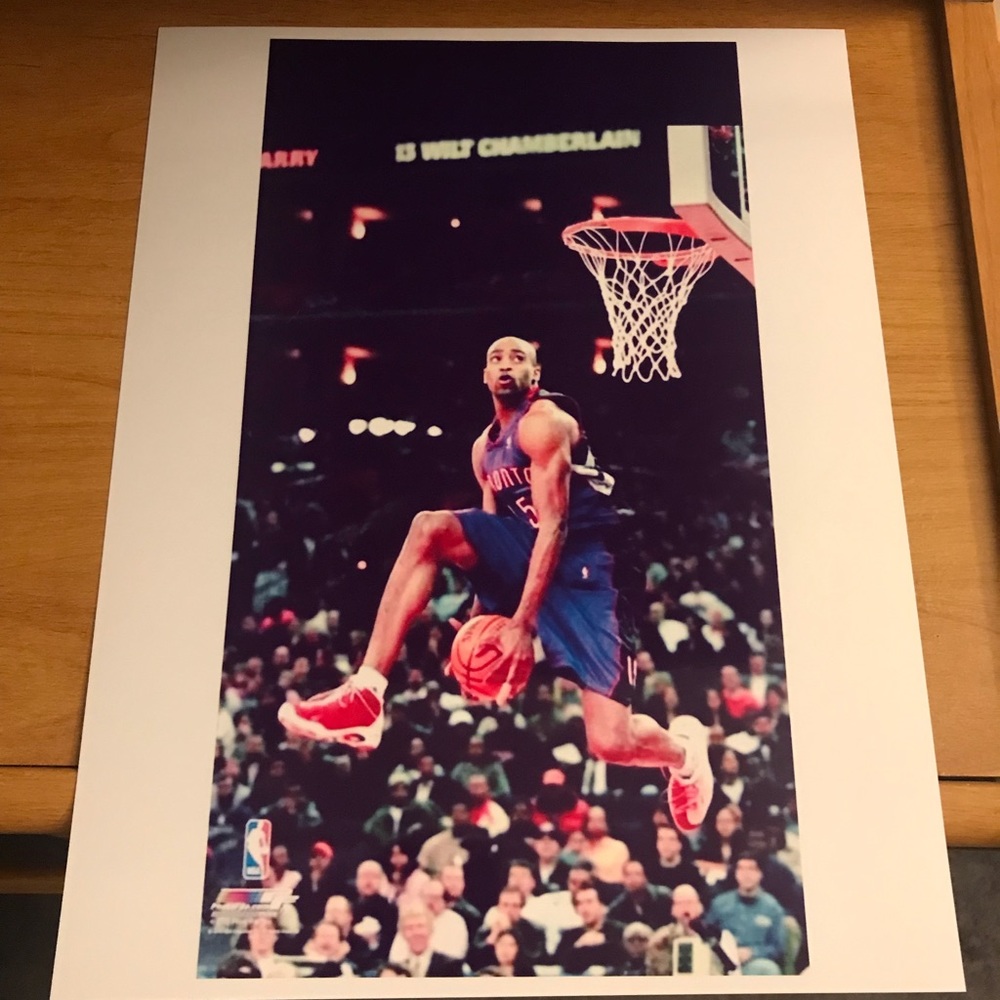 VINCE CARTER RAPTORS 8.5x11 GLOSSY VINTAGE 2000 SLAM DUNK CONTEST REPRINT POSTER